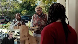 xQc Reacts to Kai Cenat, Kevin Hart & Druski Thanksgiving Trailer