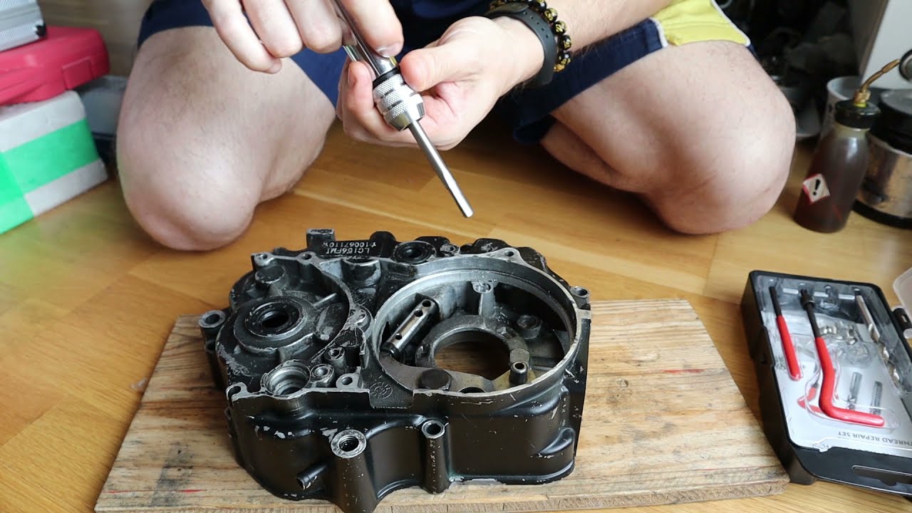 How to fix stripped threads in engine block YouTube