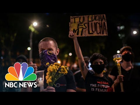 Candlelight Vigil Held For George Floyd In Mexico City | NBC News