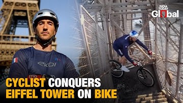 Cyclist Aurelien Fontenoy Breaks Eiffel Tower Climbing Record In 12 Minutes 30 Seconds