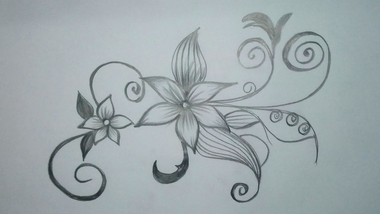 Featured image of post Beautiful Flower Drawing In Pencil