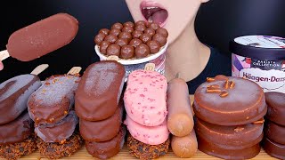 ASMR MAGNUM MALTESERS HAAGEN-DAZS CHOCOLATE ICE CREAM MUKBANG 초콜릿 아이스크림 먹방 チョコレート咀嚼音 EATING SOUNDS