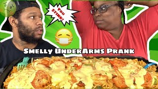 SMELLY UNDERARMS MUKPRANK |SPICY INDOMIE MI GORENG with GARLIC SHRIMP MUKBANG