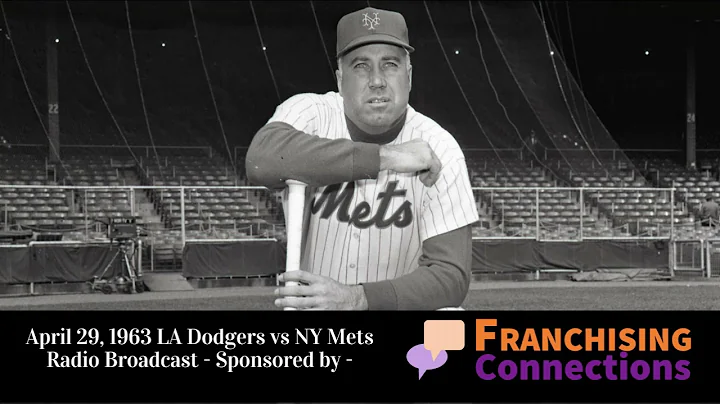 Dodgers at Mets Radio Broadcast April 1963  Snider...
