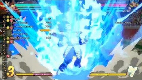 DBFZ Base Vegeta Corner Combo 3.5 Bars No Assist