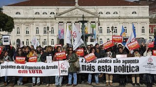 Greve dos professores em Lisboa