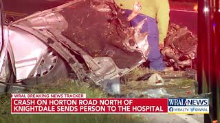 Man injured in Knightdale crash reaches for gun