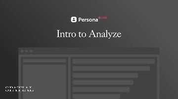 Intro to Analyze – PersonaLive 101