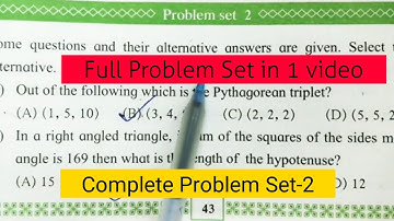 Problem Set 2 Pythagoras theorem Geometry 10th Standard Class10 SSC by J.Sir Maths-2 MH State Board