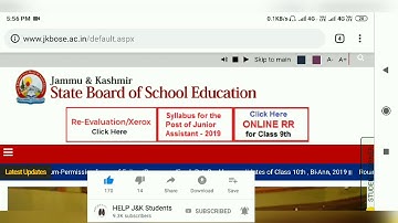 JKBOSE Online Application for Re-Evaluation/Xerox of  (Class 12th) Bi-Annual, 2018-19 of KashMIR DIV