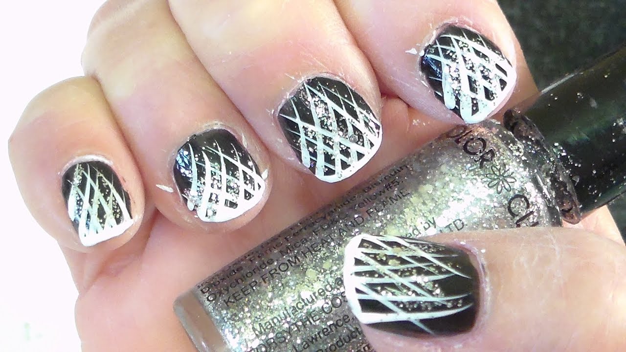 Black and White Nail Art Tutorial on Tumblr - wide 9