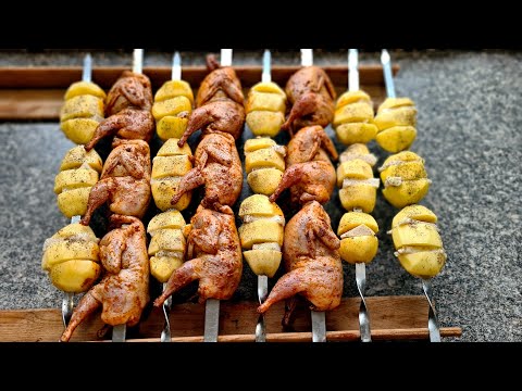 Нежнейший ШАШЛЫК из ПЕРЕПЕЛОВ. Tenderest quail shish kebab.