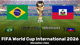 Brazil vs Haiti | 2026 World Cup Group C | All Goals | Simulation Video PES