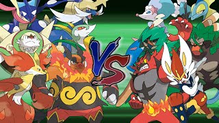 Pokemon Battle Of Starters: Unova and Kalos Starters Vs Alola Starters and Galar Starters