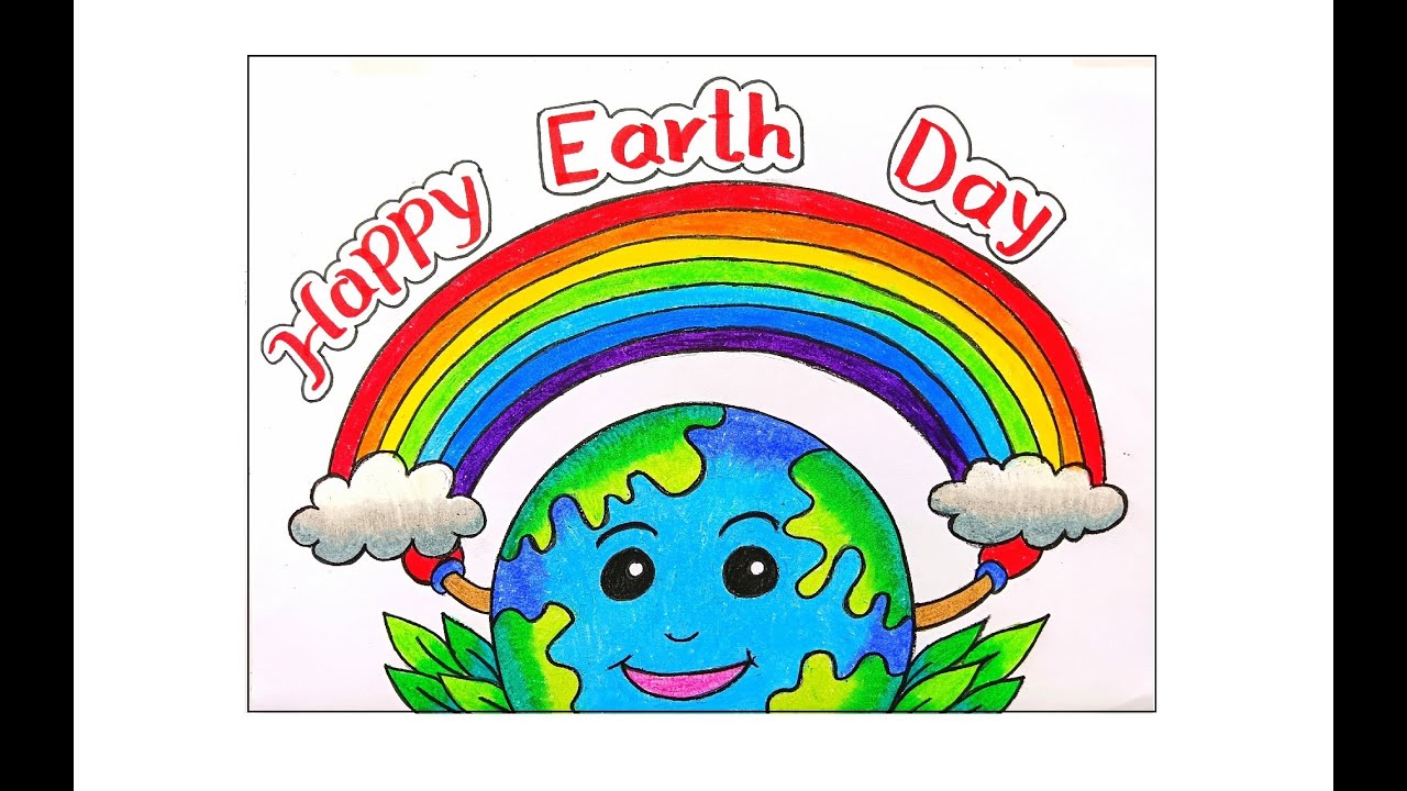 EARTH DAY DRAWING STEP BY STEP/EASY EARTH DAY POSTER/HOW TO DRAW ...