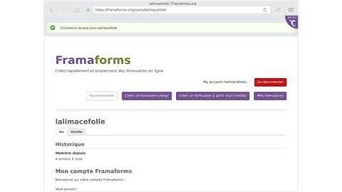 Créer u. Questionnaire avec framaforms