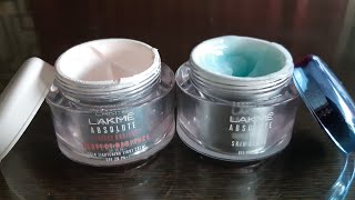 Lakme absolute perfect radiance skin lightening light cream vs lakme absolute skin gloss gel creme |