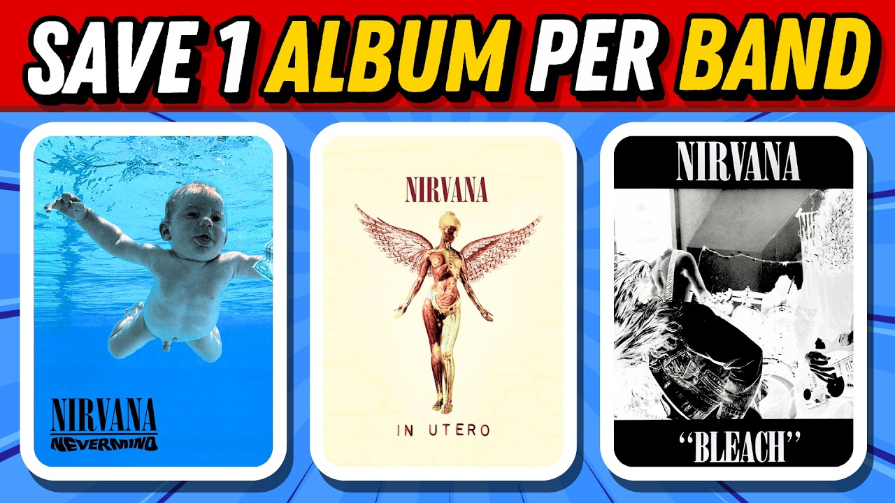 Save One ALBUM per ROCK Band🤘🎸 | The Most Iconic Rock Albums  |  Music Quiz