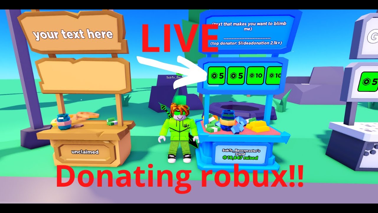 🔴LIVE Donating robux to fans🔴 - YouTube