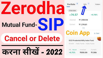 how to cancel sip in zerodha coin | coin app me sip delete kaise kare | how to close sip in coin app