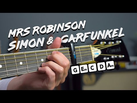 Mrs Robinson guitar lesson tutorial (Simon & Garfunkel) how to play