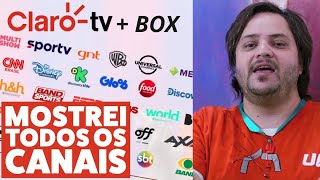 ATUALIZADO: Veja TODOS os CANAIS da Claro tv+ Box (excelente serviço de TV)