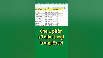 Cách che 1 phần số điện thoại trong Excel #excel #tinhocvanphong #exceltips #googlesheets #education