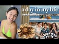 A DAY IN MY LIFE AT THE BEACH + BAKING CINNAMON ROLLS! | CLAUDINE CO