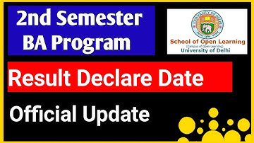 SOL BA Program Second Semester Result Update 2022 | Sol 2nd Semester BA Prog Result Update 2022