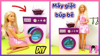 Cách làm máy giặt cho búp bê / How to make Washing machine for doll Ami DIY