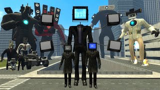 NEW TV MAN BOSS VS MECHA CAMERAMAN/SPEAKERMAN/PROJECTORMAN AND SIRENMAN BOSSES In Garry's Mod!