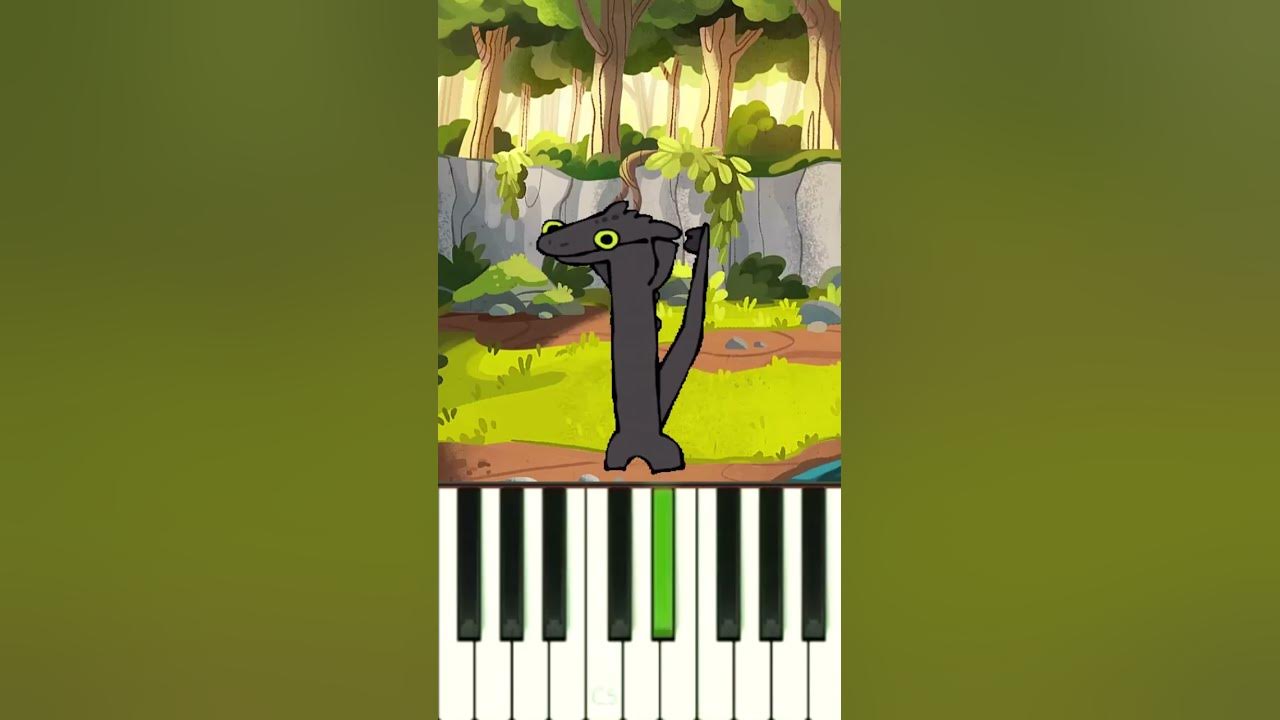 Toothless Dancing Plays THE PIANO! #shorts #toothless #toothlessdancing #piano #animation