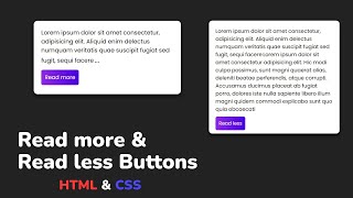Read more and Read less buttons using only HTML & CSS step by step
