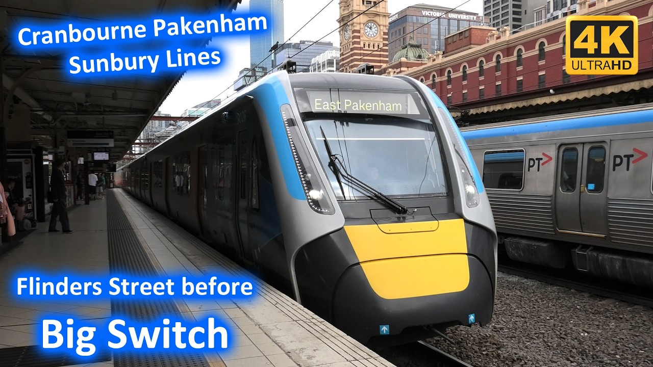 Cranbourne, Pakenham & Sunbury Line Trains at Flinders Street Jan 2026; Melbourne Transport [4K]