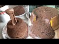 Most Satisfying Chocolate Cake With Milk Cream | So Yummy Cake Decorating Recipes | Tasty Cake