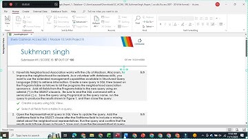 SAM Project B Access Module 10 Using SQL | Shelly Cashman Access 365 | Module 10: SAM Project B