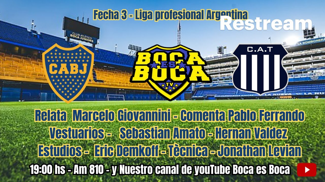 Boca vs Talleres - Fecha 3 - Liga profesional Argentina - YouTube