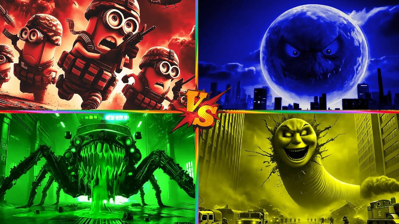 🚀MINIONS exe🆚LUNAR MOON🆚POLICE CAR🆚THOMAS TRAIN 🎮TILES HOP RHYTM🎮