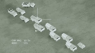 MQ-9 Reaper Drone Strike Massive Enemy Military Convoy - UAV - MilSim screenshot 4