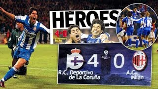 Deportivo La Coruña vs Milan 4-0 All Goals & highlights ( 2004 UEFA Champions League )