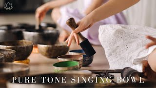 ♫ 乾淨無廣告 ♫ 100分鐘純缽音冥想~ 療癒放鬆 &amp; 正能量 ~ 100min Pure Tone Tibetan Singing Bowl Healing sound