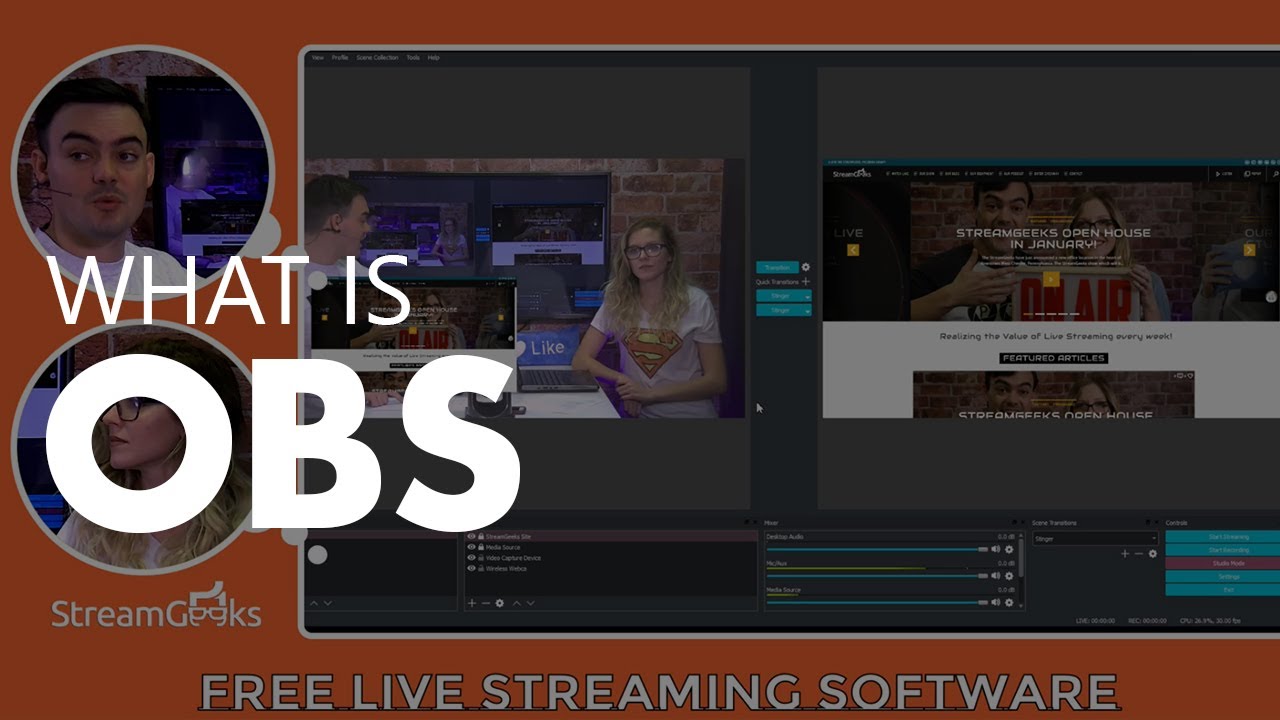 obs live streaming software