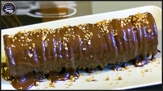 TRONCO de GALLETAS con crema de mantequilla y café | Tarta sin horno fácil | Tonio Cocina #TONCO