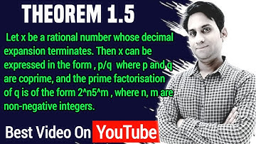Theorem 1.5 | Real Numbers | NCERT Class 10 Maths Chapter 1 | Let x be a rational number whose decim