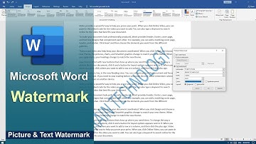 MS Word: Watermark | How to add Watermark in MS Word 2019 | How to insert Watermark (Picture & Text)