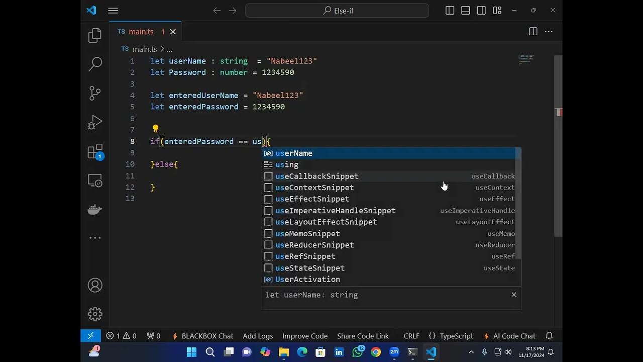 Else-If Statement in typescript | Batch 3 | Web Development Course ...