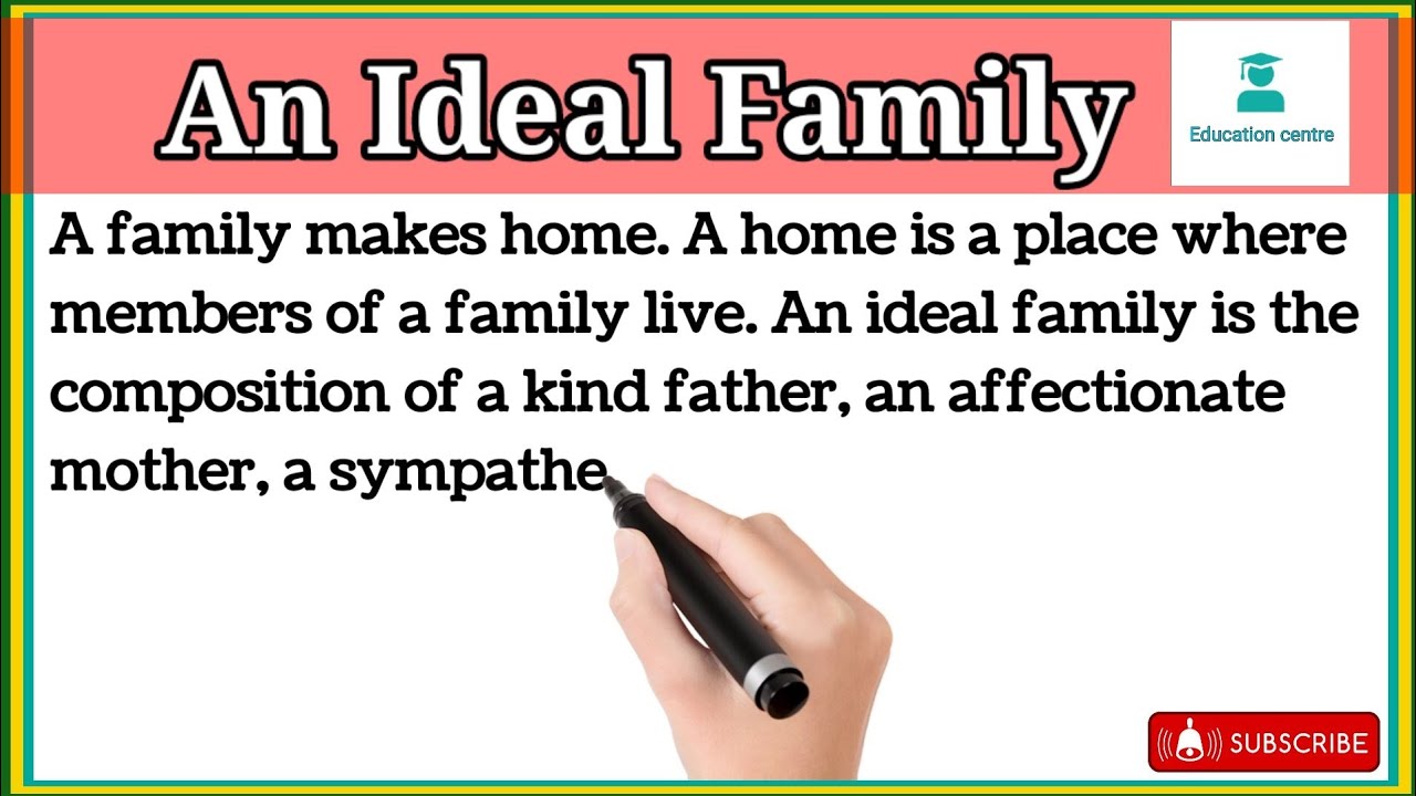 essay on an ideal family