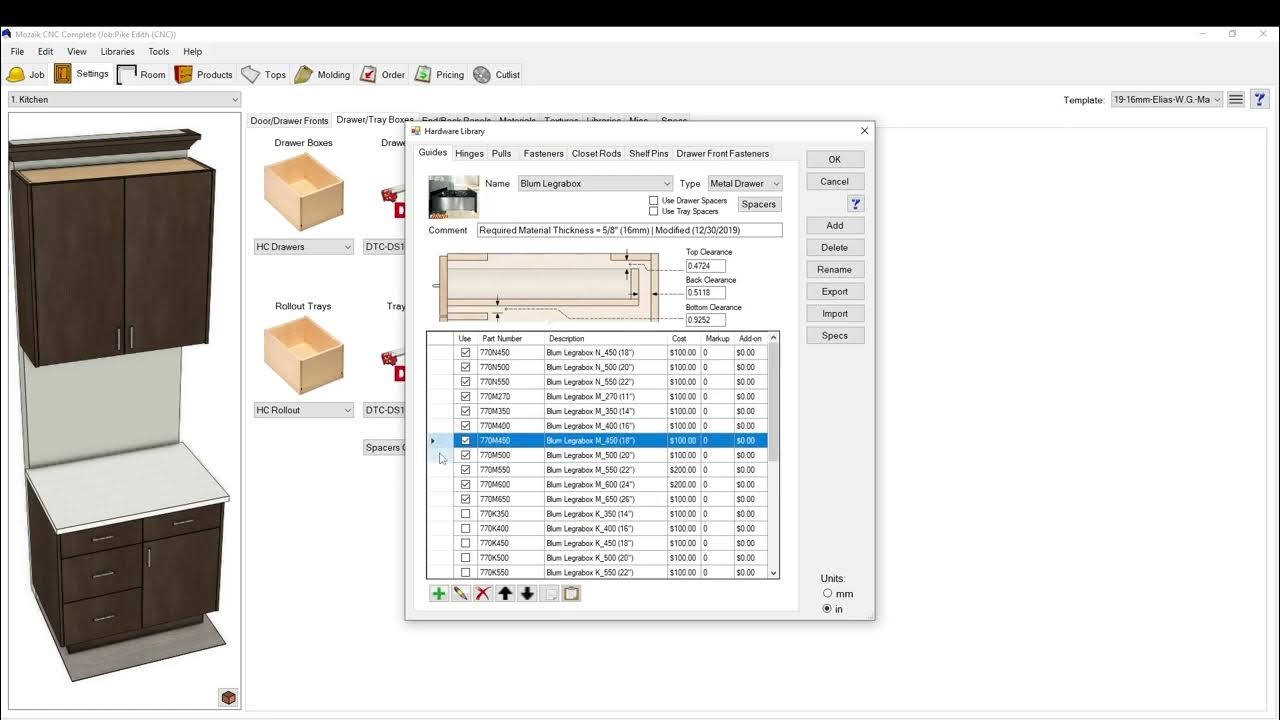 How to Setup Drawer Slides Mozaik Software Tutorials YouTube