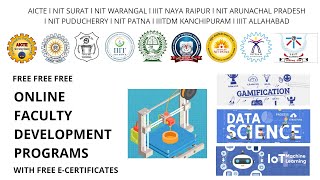 Online faculty development programs 2020 l Online FDP by AICTE (ATAL Academy) l online FDP by NIT's