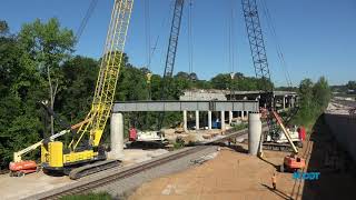 Bridge Construction: Setting a Straddle Bent at Carolina Crossroads